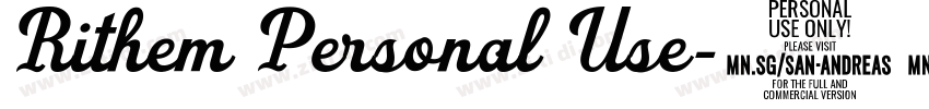Rithem Personal Use字体转换